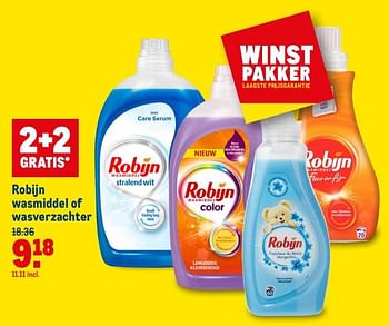 Aanbiedingen Robijn wasmiddel of wasverzachter - Robijn - Geldig van 21/07/2021 tot 03/08/2021 bij Makro