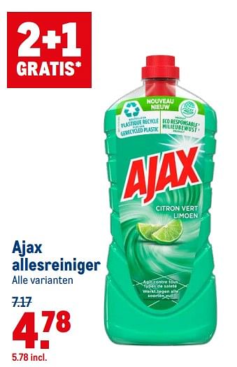 Aanbiedingen Ajax allesreiniger - Ajax - Geldig van 21/07/2021 tot 03/08/2021 bij Makro