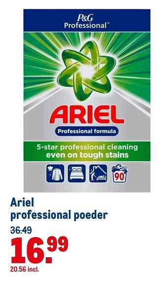 Aanbiedingen Ariel professional poeder - Ariel - Geldig van 21/07/2021 tot 03/08/2021 bij Makro