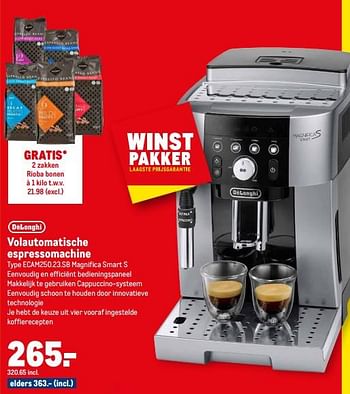 Aanbiedingen Delonghi volautomatische espressomachine - Delonghi - Geldig van 21/07/2021 tot 03/08/2021 bij Makro
