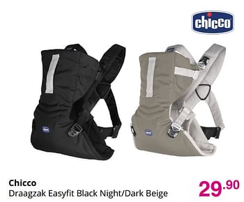 Aanbiedingen Chicco draagzak easyfit black night-dark beige - Chicco - Geldig van 25/07/2021 tot 31/07/2021 bij Baby & Tiener Megastore