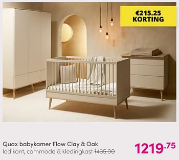Aanbiedingen Quax babykamer flow clay + oak - Quax - Geldig van 25/07/2021 tot 31/07/2021 bij Baby & Tiener Megastore