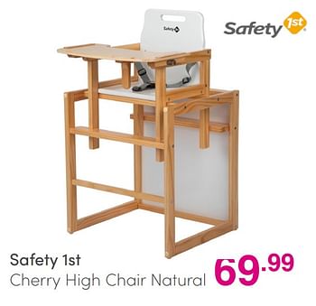 Aanbiedingen Safety 1st cherry high chair natural - Safety 1st - Geldig van 25/07/2021 tot 31/07/2021 bij Baby & Tiener Megastore