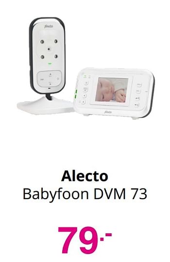 Aanbiedingen Alecto babyfoon dvm 73 - Alecto - Geldig van 01/08/2021 tot 07/08/2021 bij Baby & Tiener Megastore