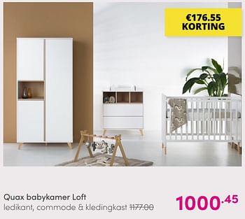 Aanbiedingen Quax babykamer loft - Quax - Geldig van 01/08/2021 tot 07/08/2021 bij Baby & Tiener Megastore