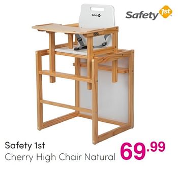 Aanbiedingen Safety 1st cherry high chair natural - Safety 1st - Geldig van 01/08/2021 tot 07/08/2021 bij Baby & Tiener Megastore