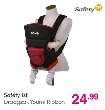Aanbiedingen Safety 1st draagzak youmi ribbon - Safety 1st - Geldig van 01/08/2021 tot 07/08/2021 bij Baby & Tiener Megastore