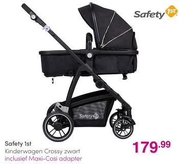 Aanbiedingen Safety 1st kinderwagen crossy zwart - Safety 1st - Geldig van 01/08/2021 tot 07/08/2021 bij Baby & Tiener Megastore
