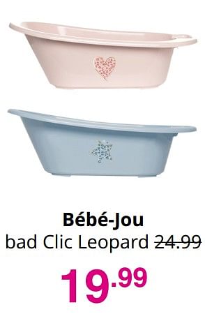 Aanbiedingen Bébé-jou bad clic leopard - Bebe-jou - Geldig van 01/08/2021 tot 07/08/2021 bij Baby & Tiener Megastore