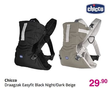 Aanbiedingen Chicco draagzak easyfit black night-dark beige - Chicco - Geldig van 01/08/2021 tot 07/08/2021 bij Baby & Tiener Megastore