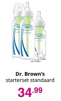 Aanbiedingen Dr. brown’s starterset standaard - DrBrown's - Geldig van 01/08/2021 tot 07/08/2021 bij Baby & Tiener Megastore