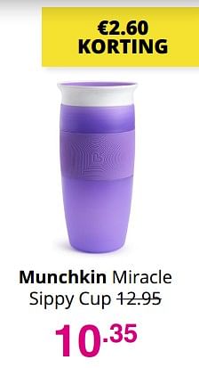 Aanbiedingen Munchkin miracle sippy cup - Munchkin - Geldig van 01/08/2021 tot 07/08/2021 bij Baby & Tiener Megastore