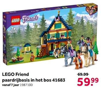 Aanbiedingen Lego friend paardrijbasis in het bos 41683 - Lego - Geldig van 01/08/2021 tot 15/08/2021 bij Intertoys