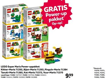 Aanbiedingen Lego super mario power-uppakket kikker-mario 71392 - Lego - Geldig van 01/08/2021 tot 15/08/2021 bij Intertoys
