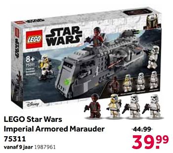 Aanbiedingen Lego star wars imperial armored marauder 75311 - Lego - Geldig van 01/08/2021 tot 15/08/2021 bij Intertoys