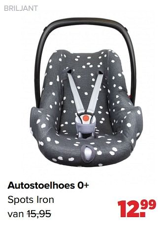 Aanbiedingen Autostoelhoes 0+ spots iron - Briljant Baby - Geldig van 02/08/2021 tot 29/08/2021 bij Baby-Dump