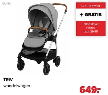 Aanbiedingen Triv wandelwagen - Nuna - Geldig van 02/08/2021 tot 29/08/2021 bij Baby-Dump