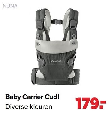 Aanbiedingen Baby carrier cudl - Nuna - Geldig van 02/08/2021 tot 29/08/2021 bij Baby-Dump