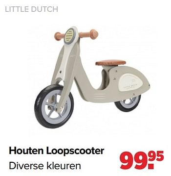 Aanbiedingen Houten loopscooter - Little Dutch - Geldig van 02/08/2021 tot 29/08/2021 bij Baby-Dump