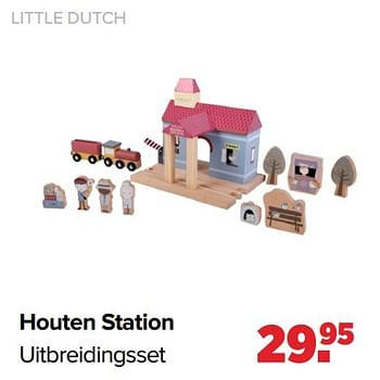 Aanbiedingen Houten station uitbreidingsset - Little Dutch - Geldig van 02/08/2021 tot 29/08/2021 bij Baby-Dump