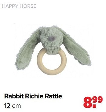 Aanbiedingen Rabbit richie rattle - Happy Horse - Geldig van 02/08/2021 tot 29/08/2021 bij Baby-Dump