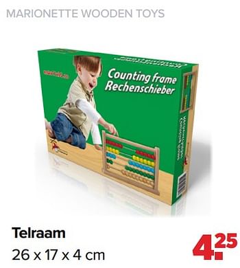 Aanbiedingen Telraam - Marionette Wooden Toys - Geldig van 02/08/2021 tot 29/08/2021 bij Baby-Dump