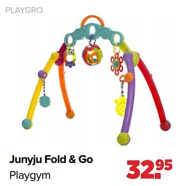 Aanbiedingen Junyju fold + go playgym - Playgro - Geldig van 02/08/2021 tot 29/08/2021 bij Baby-Dump