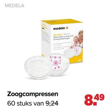 Aanbiedingen Zoogcompressen - Medela - Geldig van 02/08/2021 tot 29/08/2021 bij Baby-Dump