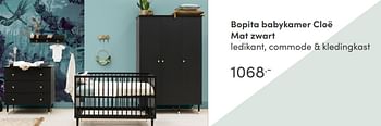 Aanbiedingen Bopita babykamer cloë mat zwart - Bopita - Geldig van 08/08/2021 tot 14/08/2021 bij Baby & Tiener Megastore