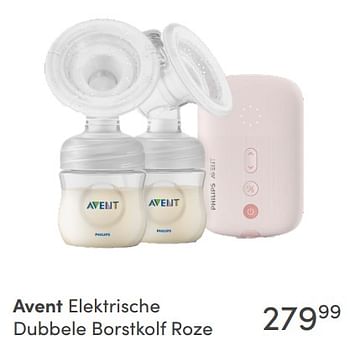Aanbiedingen Avent elektrische dubbele borstkolf roze - Philips - Geldig van 08/08/2021 tot 14/08/2021 bij Baby & Tiener Megastore
