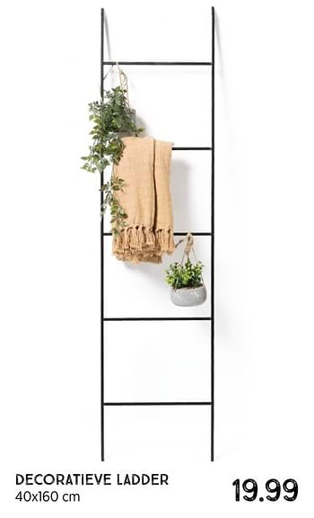 Aanbiedingen Decoratieve ladder - Huismerk - Xenos - Geldig van 09/08/2021 tot 22/08/2021 bij Xenos