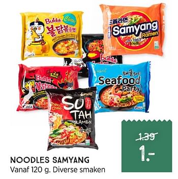 Aanbiedingen Noodles samyang - Samyang - Geldig van 09/08/2021 tot 22/08/2021 bij Xenos