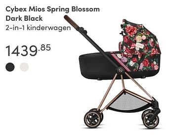 Aanbiedingen Cybex mios spring blossom dark black 2-in-1 kinderwagen - Cybex - Geldig van 15/08/2021 tot 21/08/2021 bij Baby & Tiener Megastore
