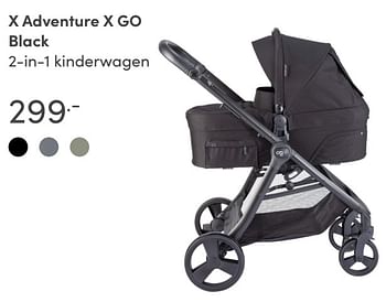 Aanbiedingen X adventure x go black 2-in-1 kinderwagen - Xadventure - Geldig van 15/08/2021 tot 21/08/2021 bij Baby & Tiener Megastore