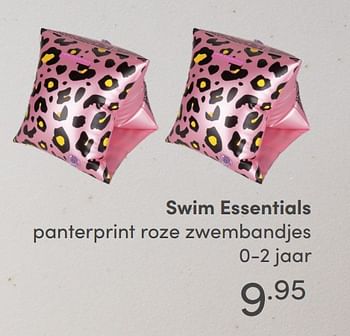 Aanbiedingen Swim essentials panterprint roze zwembandjes - Swim Essentials - Geldig van 15/08/2021 tot 21/08/2021 bij Baby & Tiener Megastore