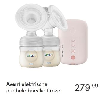 Aanbiedingen Avent elektrische dubbele borstkolf roze - Philips - Geldig van 15/08/2021 tot 21/08/2021 bij Baby & Tiener Megastore