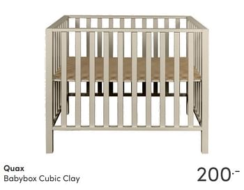 Aanbiedingen Quax babybox cubic clay - Quax - Geldig van 15/08/2021 tot 21/08/2021 bij Baby & Tiener Megastore