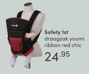 Aanbiedingen Safety 1st draagzak youmi ribbon red chic - Safety 1st - Geldig van 15/08/2021 tot 21/08/2021 bij Baby & Tiener Megastore