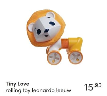 Aanbiedingen Tiny love rolling toy leonardo leeuw - Tiny Love - Geldig van 15/08/2021 tot 21/08/2021 bij Baby & Tiener Megastore