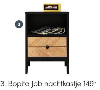 Aanbiedingen Bopita job nachtkastje - Bopita - Geldig van 15/08/2021 tot 21/08/2021 bij Baby & Tiener Megastore