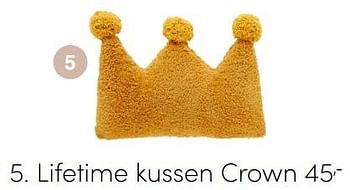 Aanbiedingen Lifetime kussen crown - Lifetime - Geldig van 15/08/2021 tot 21/08/2021 bij Baby & Tiener Megastore