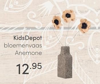 Aanbiedingen Kidsdepot bloemenvaas anemone - KidsDepot  - Geldig van 15/08/2021 tot 21/08/2021 bij Baby & Tiener Megastore