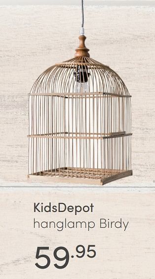 Aanbiedingen Kidsdepot hanglamp birdy - KidsDepot  - Geldig van 15/08/2021 tot 21/08/2021 bij Baby & Tiener Megastore