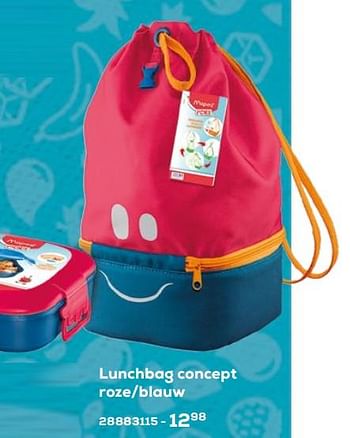 Aanbiedingen Lunchbag concept roze-blauw - Maped - Geldig van 03/08/2021 tot 07/09/2021 bij Supra Bazar