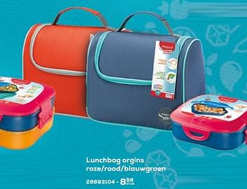 Aanbiedingen Lunchbag orgins roze-rood-blauwgroen - Maped - Geldig van 03/08/2021 tot 07/09/2021 bij Supra Bazar