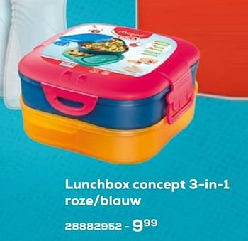 Aanbiedingen Lunchbox concept 3-in-1 roze-blauw - Maped - Geldig van 03/08/2021 tot 07/09/2021 bij Supra Bazar