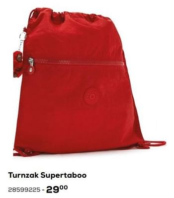 Aanbiedingen Turnzak supertaboo - Kipling - Geldig van 03/08/2021 tot 07/09/2021 bij Supra Bazar