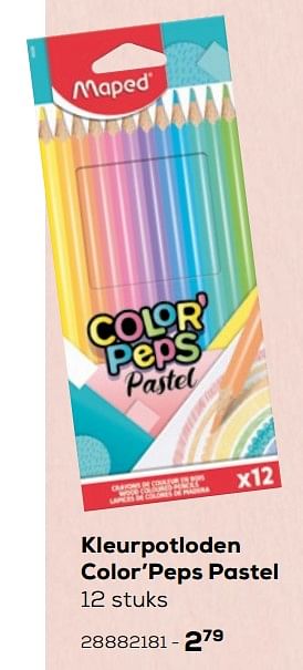 Aanbiedingen Kleurpotloden color’peps pastel - Maped - Geldig van 03/08/2021 tot 07/09/2021 bij Supra Bazar