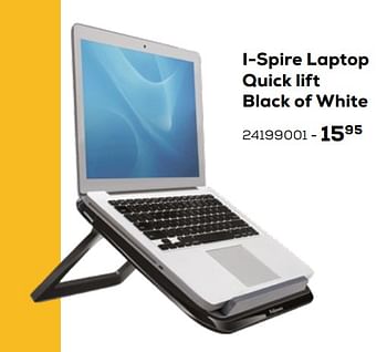 Aanbiedingen I-spire laptop quick lift black of white - Fellowes - Geldig van 03/08/2021 tot 07/09/2021 bij Supra Bazar