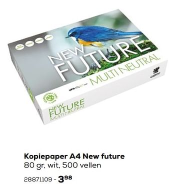 Aanbiedingen Kopiepaper a4 new future - New Future - Geldig van 03/08/2021 tot 07/09/2021 bij Supra Bazar